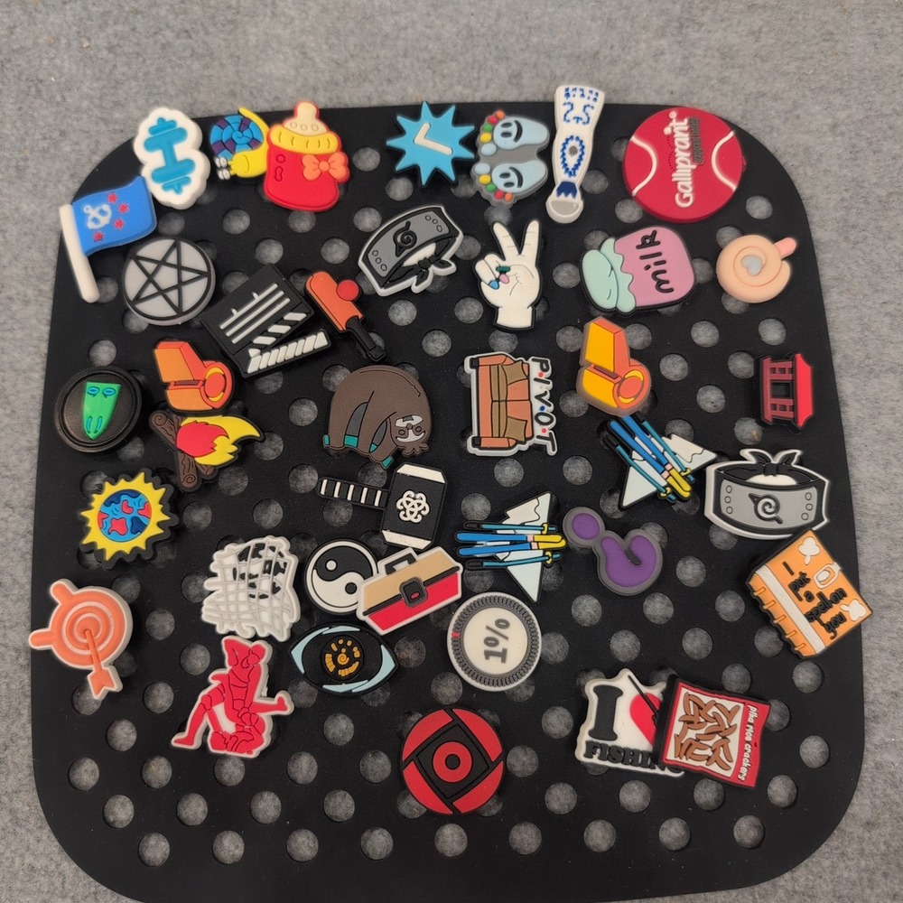 Lot of 35+‎ Assorted PVC Shoe Charms for Clogs Anime Pop Culture Sports Novelty